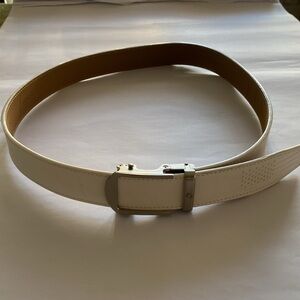 NEXTBELT The Belt with No Holes in White Leather Size 32 to 38